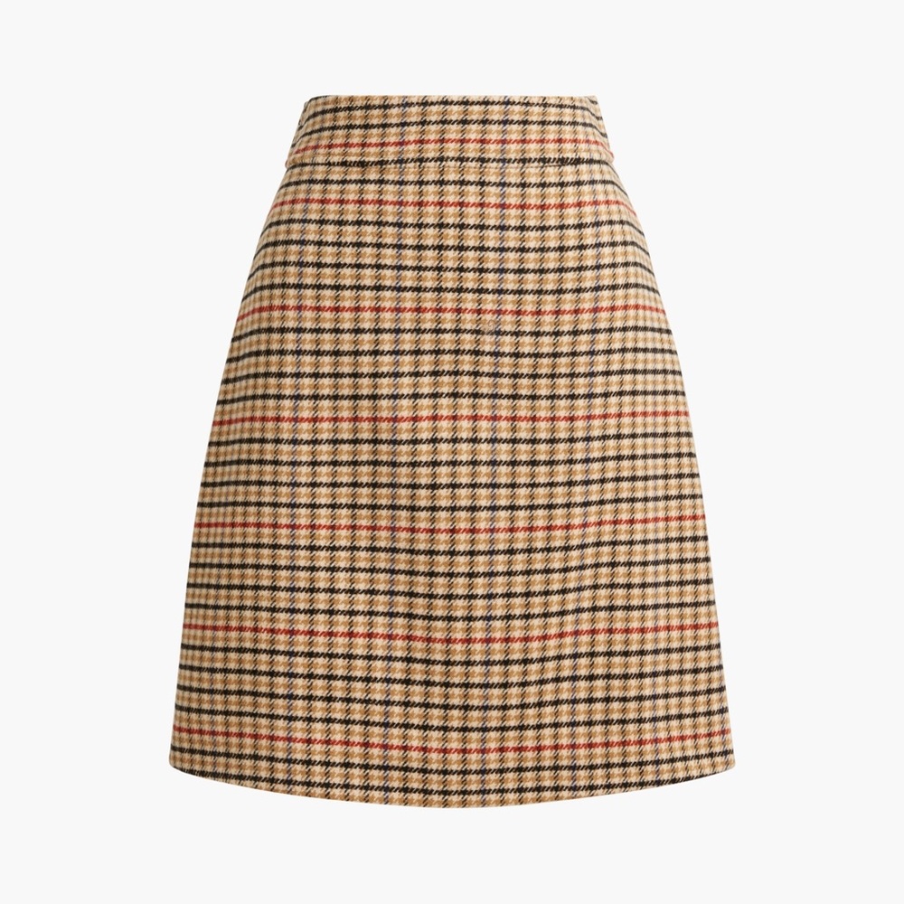 J Crew Plaid‎ A-Line Skirt Size 2 NWT